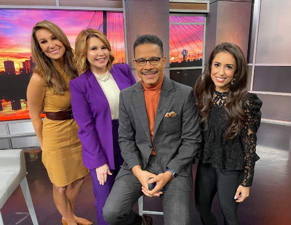 Sonia Azad with WFAA Daybreak team